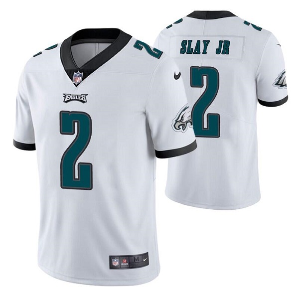 Men's White Philadelphia Eagles #2 Darius Slay JR Vapor Untouchable Limited Stitched Jersey